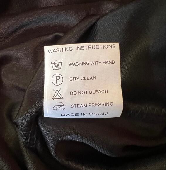 Black gothic Sz S formal dress Prom wedding graduation Lace over poly satin. - Picture 8 of 9